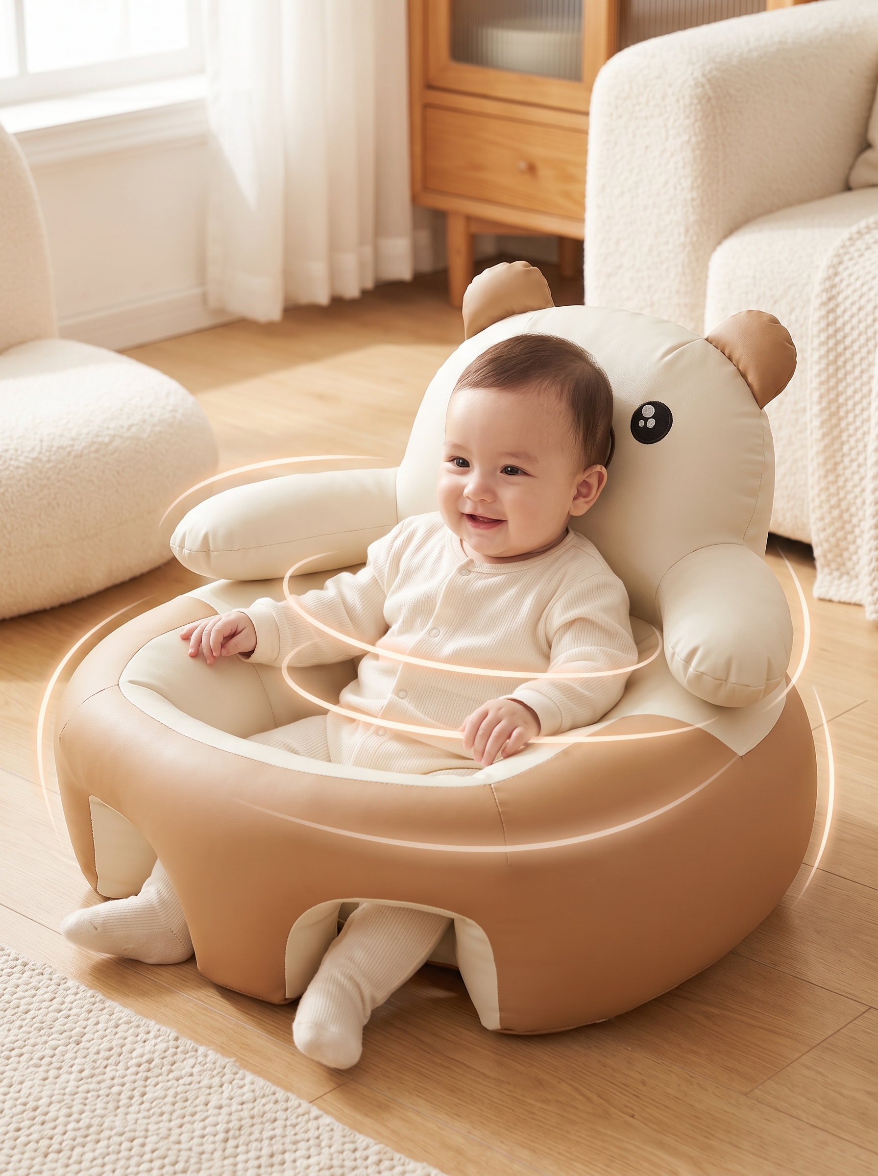 Cute Bear Baby Floor Seat